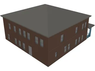 Two Story Home 3D Model preview