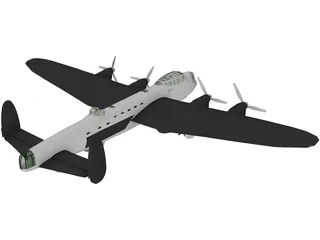 Avro Lancaster Bomber 3D Model preview