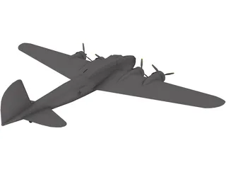 Boeing B-17-A Flying Fortress 3D Model preview