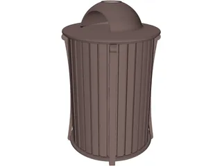 Trash Receptacle 3D Model preview