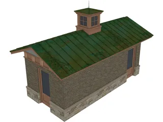 Bath House Structure 3D Model preview
