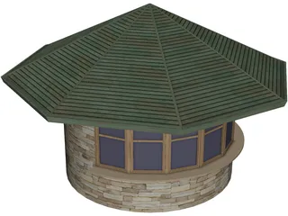 Kiosk Structure Model 3D Model preview