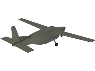 Cessna 208B CargoMaster N124GL with Travel Pod 3D Model preview