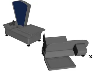 Roman Scales and Electrical Ham-Cutter 3D Model preview