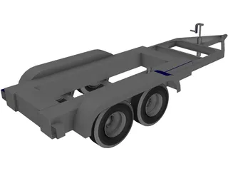 Trailer 160 Gallon Tank 3D Model preview