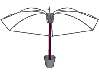 Garden Umbrella 3D Model preview