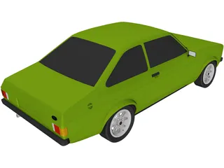 Ford Escort MK2 3D Model preview