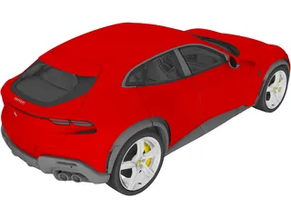 Ferrari Purosangue (2022) 3D Model preview