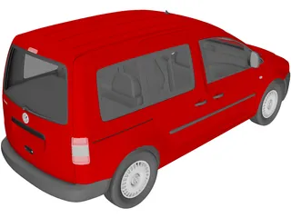 Volkswagen Caddy (2007) 3D Model preview