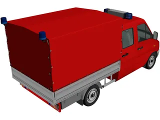 Mercedes-Benz Sprinter CrewCab Fire Truck 3D Model preview