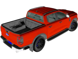Ford Ranger XLT (2024) 3D Model preview