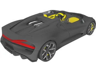 Bugatti W16 Mistral (2024) 3D Model preview
