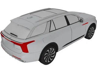 Hongqi E-HS9 (2020) 3D Model preview