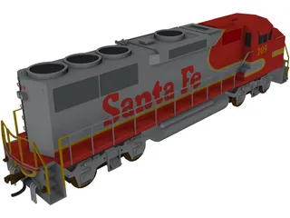 ATSF Warbonnet GP60M 109 3D Model preview