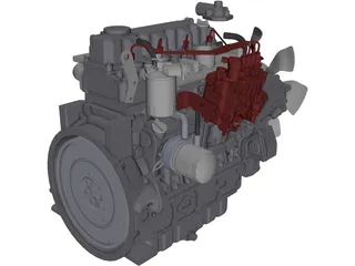 Kubota V3600 Engine 3D Model preview
