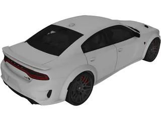 Dodge Charger SRT Hellcat (2023) 3D Model preview