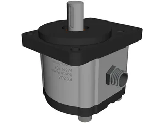 Hydraulic Gear Pump 3D Model preview