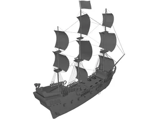 Black Pearl 3D Model preview
