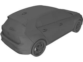Volkswagen Golf 8 (2020) 3D Model preview