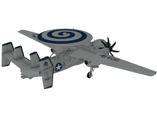 Grumman E-2C Hawkeye 3D Model preview