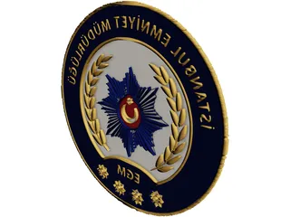 Istanbul Emniyet Mudurlugu Logo 3D Model preview