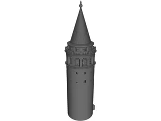 Galata Tower 3D Model preview
