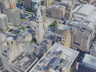 Philadelphia City, USA (2023) 3D Model preview