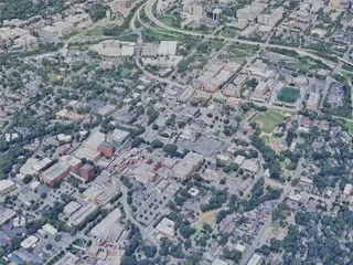 Charlotte City, NC, USA (2023) 3D Model preview