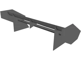 Formula Student Rear Wing 3D Model preview