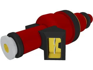 Bosch Fuel Injector 3D Model preview