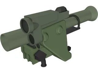 MILAN Anti-Tank Missile 3D Model preview