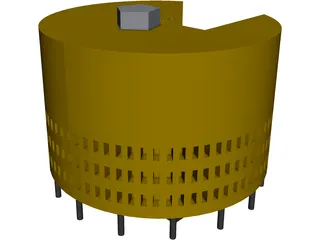 Tube Building 3D Model preview