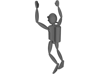 Scuba Diver Toy 3D Model preview