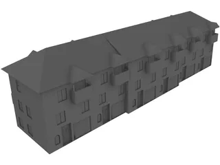 Apartment Building 3D Model preview