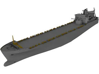 Tanker Ship 3D Model preview