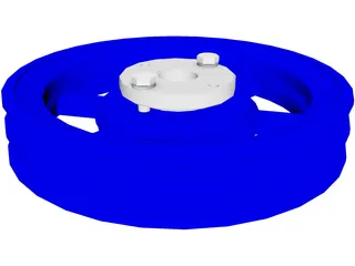 Pulley of 7.2 Inches Diameter 3D Model preview