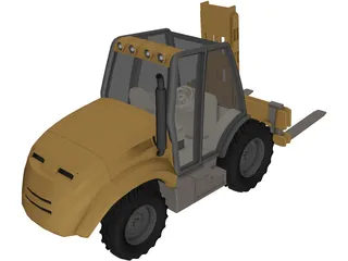 Forklift Heavy Duty Industrial 3D Model preview