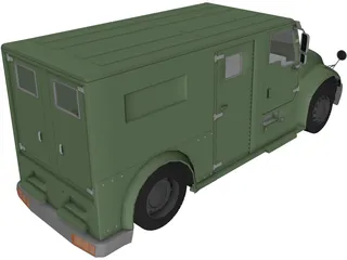 Armored Truck 3D Model preview
