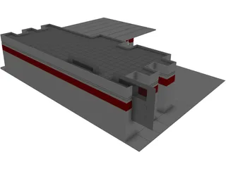 Gas Station 3D Model preview