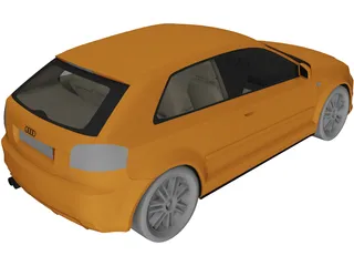 Audi S3 3D Model preview