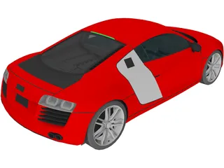 Audi R8 3D Model preview