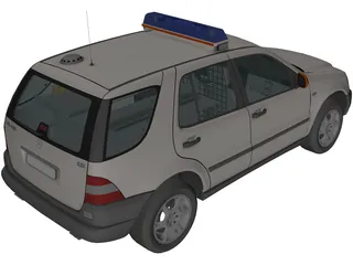 Mercedes-Benz ML-class Police 3D Model preview