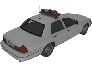 Ford Crown Victoria NYPD Police Interceptor 3D Model preview
