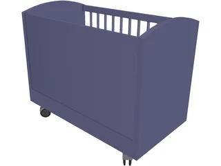 Baby cribe 3D Model preview