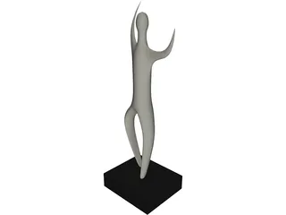 Abstract Dancing Statue 3D Model preview