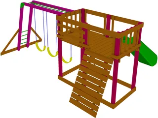 Children Play Set 3D Model preview