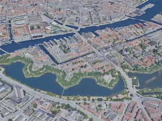 Copenhagen City, Denmark (2023) 3D Model preview