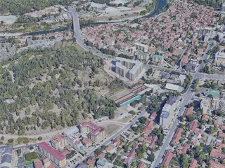 Podgorica City, Montenegro (2023) 3D Model preview