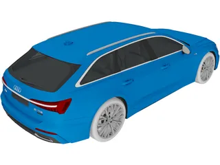 Audi A6 Avant S-line (2019) 3D Model preview