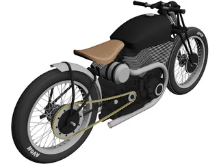 Vincent Black Lightning 3D Model preview